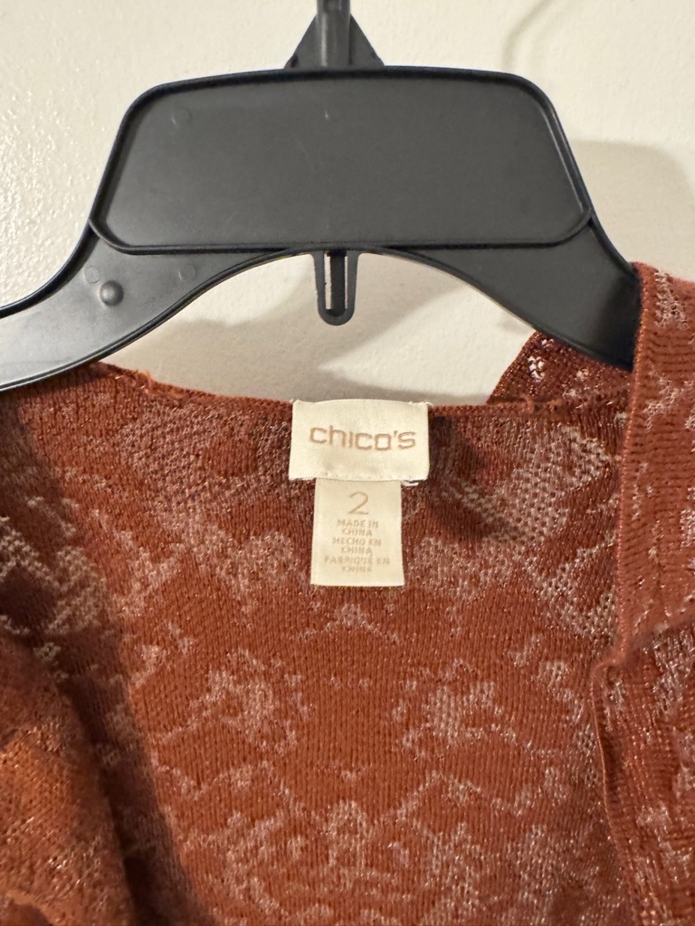 Chicos Cardigan Sz 2 - Picture 4 of 6